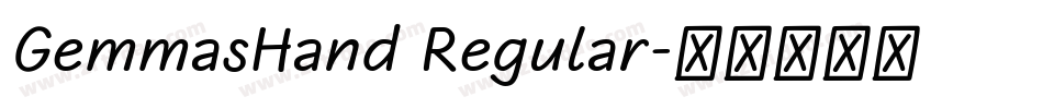 GemmasHand Regular字体转换